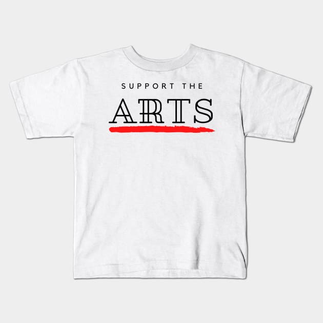 Save The Art Support The Arts Modern Design Kids T-Shirt by Teatro